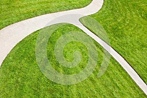 Sandy path - pavement and grass