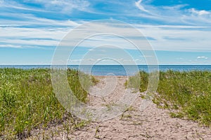 Sandy path to the beach