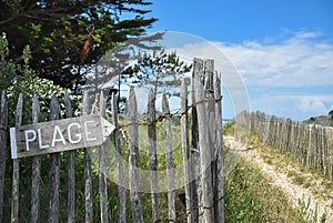 Sandy path to the beaches of Barneville-Carteret, Normandy