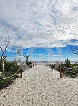 Sandy Pathway Leading to a Sanibel Beach