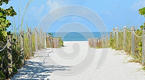 Sandy Pathway to the Sea Via the Beach