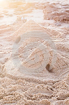 Sandy pyramid