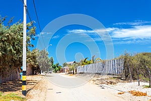 Sandy Road in Mancora, Peru