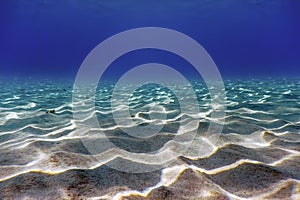 Sandy sea bottom Underwater background