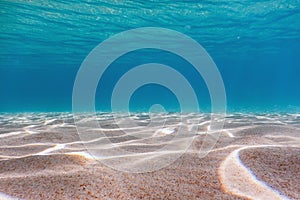 Sandy sea bottom Underwater background