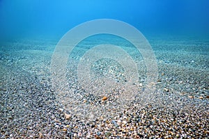 Sandy Sea Bottom Underwater Background, Underwater Blue Ocean