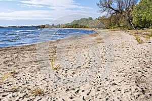 Sandy shores of lake champlain at alburgh dunes state park