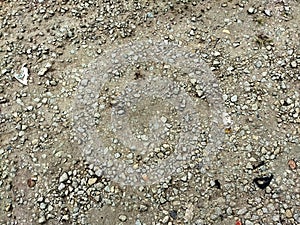 Sandy soil and small rocks