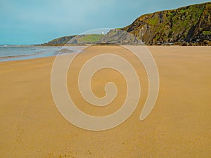 Sandymouth beach near Bude in Cornwall.