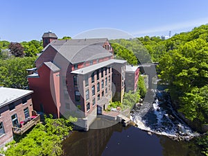 Sanford Mill aerial view, Medway, Massachusetts, USA