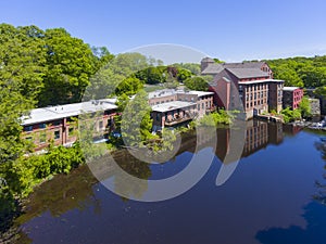 Sanford Mill aerial view, Medway, Massachusetts, USA