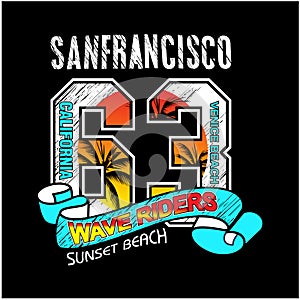 Sanfrancisco typogrphy for t shirt printing vector photo