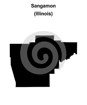 Sangamon outline map