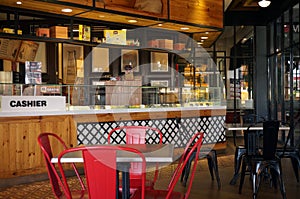 Interior design in mokko donut & coffee shop.