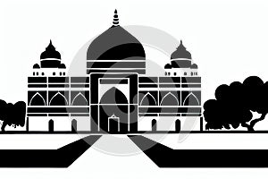 Sangli, Mah?r?shtra, India. Black & White City Logo. Generative AI.