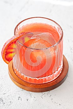 Sanguinello Cocktail with blood orange