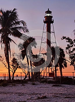 Sanibel Island lighthouse at sunrise