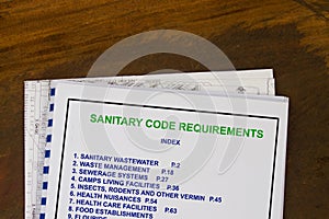 Sanitary code requirement