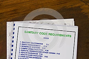 Sanitary code requirement photo
