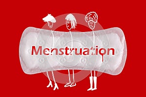 Sanitary pad close-up. Women and critical days