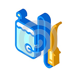 Sanitation equipment isometric icon vector illustration isolated