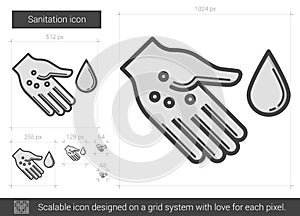 Sanitation line icon.