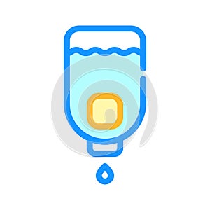 Sanitation liquid soap bottle color icon vector illustration