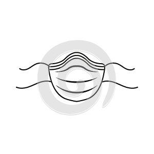 Sanitation and protection facemask ppe icon set w respiratory face masks