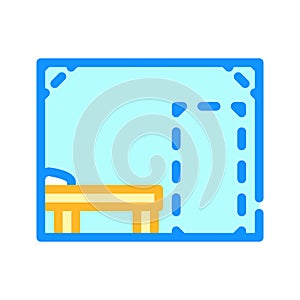 Sanitation room color icon vector isolated illustration