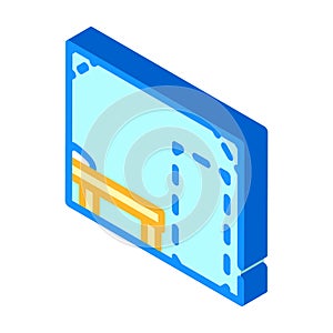 Sanitation room isometric icon vector illustration isolated