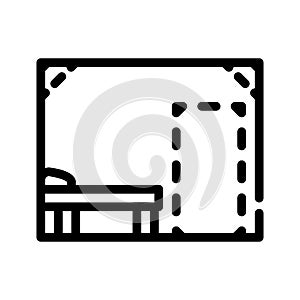 Sanitation room line icon vector isolated illustration