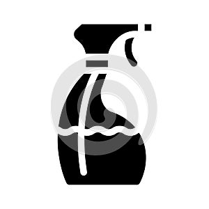 Sanitation sprayer bottle glyph icon vector illustration