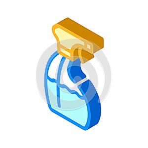 Sanitation sprayer bottle isometric icon vector illustration