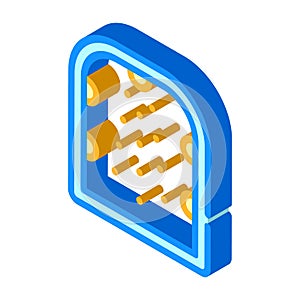 Sanitation sprayer device gate isometric icon vector illustration