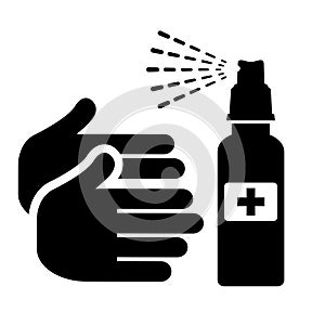 Sanitise your hands vector icon photo