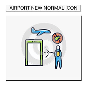 Sanitization airport color icon photo