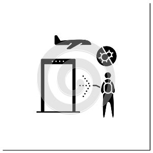 Sanitization airport glyph icon photo