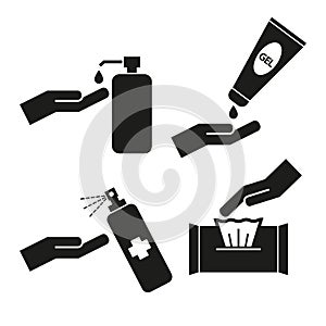 Sanitization. Health. Medicine. Simple vector illustration on a white background photo