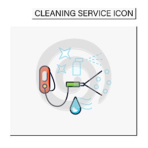 Sanitization services color icon photo