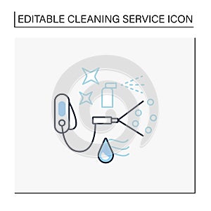 Sanitization services line icon