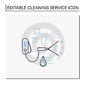 Sanitization services line icon photo