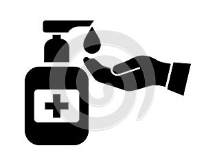Sanitize your hands vector icon