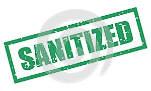 Sanitized green stamp