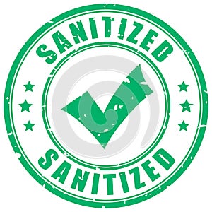 Sanitized rubber stamp