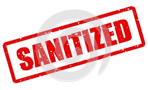Sanitized rubber stamp