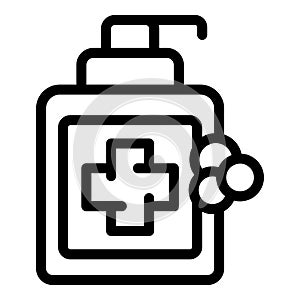Sanitizing soap icon outline vector. Natural pharma healthy cleanser
