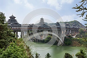Sanjiang Wind and Rain Bridge,or roofed bridge