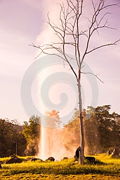 Sankamphaeng hot spring in Chiangmai province