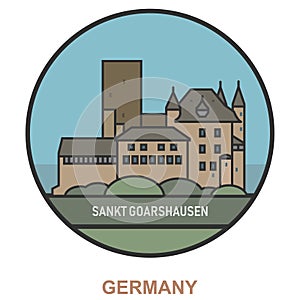 Sankt Goarshausen. Cities and towns in Germany photo