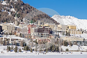 Sankt Moritz panorama during winter
